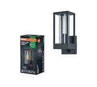 Osram Applique murale LED Endura Classic Frame, douille E27, capteur PIR, IP44, aluminium gris foncé, verre