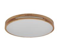 Osram Applique/plafonnier LED ORBIS Woodburry avec décor bois, 24 W, 1500 lm, 3000 K, 390 mm de diamètre, 830 blanc chaud agréable, protection IP20, vis de montage et chevilles incluses
