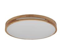Osram Applique/plafonnier LED ORBIS Woodburry avec décor bois, 24 W, 1500 lm, 3000 K, 390 mm de diamètre, 830 blanc chaud agréable, protection IP20, vis de montage et chevilles incluses