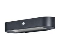 Osram Applique solaire ENDURA Style Oval, lumière blanc chaud (3000K), capteur intégré, utilisable sans alimentation, longue autonomie : 30 fois 60 secondes en mode PIR, protection IP44, noir