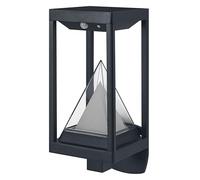 Osram Applique solaire extérieure Bluetooth SMART+, blanc chaud 3000K et couleur,utilisable sans alimentation,jusqu'à 2,5 h d'autonomie à 100% de lumière, rechargeable avec câble USB-C Capteur IP44