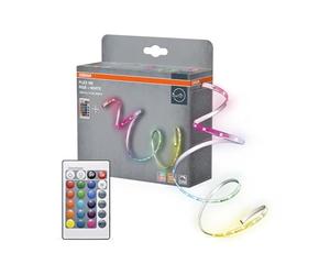 Osram Bande LED FLEX 5M RC, blanche, 14W, 900lm, lumière blanc chaud, récepteur sonore intégré, capteur de couleur RVB, télécommande, longue durée de vie, installation facile, indice de protection