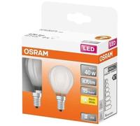 OSRAM - Boite de 2 LED sphér. verre dépolie 4W E14 470lm 2700K chaud