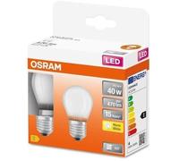 OSRAM - Boite de 2 LED sphérique verre dépoli 4W E27 470lm 2700K chaud