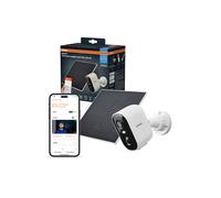 Osram Caméra extérieure solaire SMART+ Wi‑Fi 4MP 2K IP66 batterie 5200 mAh PIR 6 mois Alexa blanc