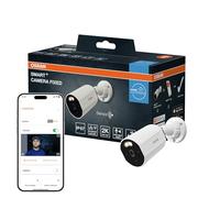 OSRAM Caméra WiFi d'extérieur SMART+ 4MP 2K IP67 – vision de nuit 10m, audio bidirectionnel, blanc