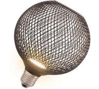 OSRAM DECOR LED FLAT GLOBE est une ronde plate de 3 - 5W - 300lm/2700K - en blanc chaud 827 - dépolie - en plastique noir - avec pas de vis E27 - non dimmable - 125 mm de diamètre.} G