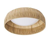 OSRAM Decor Plafonnier décoratif avec abat-jour en bambou, 300 mm, 12 W, 400 lm, 3000 K, blanc chaud 830, IP20, marron, LED non
