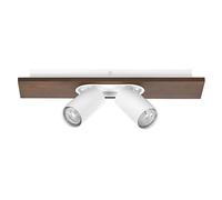 OSRAM DECOR SPOT MERCURY, 2 x 3,4W, 460lm, aspect bois, blanc, spot, têtes régla