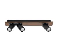OSRAM DECOR SPOT MERCURY, 3 x 3,4W, 690lm, aspect bois noir, spot, têtes réglabl