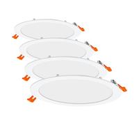 Osram Downlight Slim 225mm, spot encastrable LED, 22W, blanc neutre 4000K, 2000 lumens, design fin, IP20, installation facile pour salons et cuisines (Lot de 4)