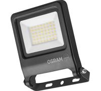 OSRAM ENDURA FLOOD PC Projecteur LED 30W, 4000K blanc froid, 3000 lumens, IP65 projecteur, aluminium 100% recyclé, étrier de montage 180°, 100 lm/W, gris