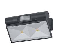 Osram ENDURA STYLE USB Applique Murale Rechargeable Haut-Bas Double, 2.1W, 180lm, 3000K, Capteur PIR, IP44, réglable, Gris Foncé