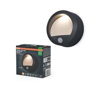 Osram ENDURA STYLE USB Applique Murale Rechargeable Murale Ronde, 1.7W, 70lm, 3000K, Capteur PIR, IP44, forme ronde, Gris Foncé