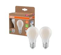 Osram Energy Class en forme d'ampouclassique, 7,2 W / 1521 lm, EEK A, lumière blanc froid (4000 K), CRI 80, en verre dépoli sans plomb, culot E27, IP20, diamètre 60 mm.