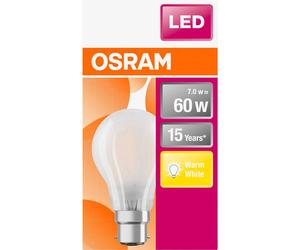 OSRAM HOMELIGHTING 4058075114913 LED CEE E (A - G) B22d forme de poire 6.5 W = 60 W blanc chaud (Ø x L) 60.0 mm x 104.0 mm 1 pc(s)