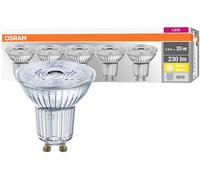 Osram Ampoule LED GU10 PAR16 2700 K 2,6 W 36° non dimmable remplace 35 W Pack de 5