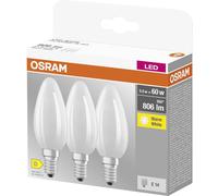 Osram Lampe à filaments Star, E14-base, verre dépoli,Blanc chaud (2700K), 806 Lumen, Remplacement de la traditionnelle 60W-Ampoules 3-Pack
