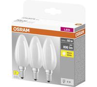 Osram Lampe à filaments Star, E14-base, verre dépoli,Blanc chaud (2700K), 806 Lumen, Remplacement de la traditionnelle 60W-Ampoules 3-Pack