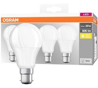 OSRAM HOMELIGHTING 4058075819511 LED CEE F (A - G) B22d forme de poire 8.5 W = 60 W blanc chaud (Ø x L) 60 mm x 107 mm 4 pc(s)