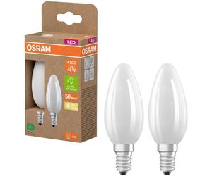 OSRAM HOMELIGHTING 4099854253805 LED CEE A (A - G) E14 forme de flamme 2.2 W = 40 W blanc chaud (Ø x H) 35 mm x 35 mm 2 pc(s)