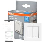 OSRAM Interrupteur mural SMART+ WiFi Matter, 2 canaux, 16AX, IP20, blanc, interrupteur relais, encastré, 27 mm