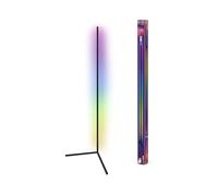Osram Lampadaire d'angle LED Matter over Wifi Floor Corner 1400 mm, 14 W, RGBW, 2700-6500 K, WiFi, télécommande, noir, lumière ambiante
