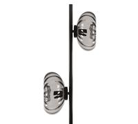 OSRAM Lampadaire en verre fumé DECOR, verre fumé en métal noir, version 2x E14,
