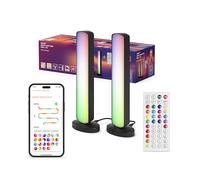 Osram Lampadaire LED SMART+ WIFI, petit, noir, 2x 2,5W, 2x 480lm, lumière blanche et colorée réglable, intensité variable, fonction DIY et rythme musical, longue durée de vie, contrôlable par