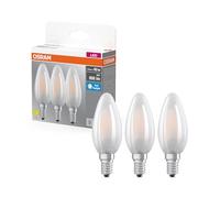 Osram Lampe LED Base Classic B60 mini bougie 5,9 W 865, 6 500 K lumière du | LED Base Classic B 60 Filament, LED Lamps, Blanc, 35 mm dia, 10000 h, pack de 3