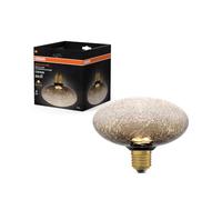 Osram Lampe LED DECOR FLAT en verre craquelé, plate Ø150 mm, marron, E27, 3,5 W, 300 lm, 2 700 K, blanc chaud, IP20, look vintage