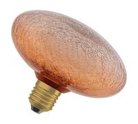 Osram Lampe LED DECOR FLAT en verre craquelé, plate Ø150 mm, orange, E27, 3,5 W, 300 lm, 2 700 K, blanc chaud, IP20, look vintage