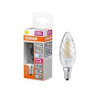Osram Lampe LED dimmable Superstar avec un rendu des couleurs particulièrement élevé (CRI90), E14-base, Aspect filament,Blanc froid (4000K), 470 Lumen,Remplacement de 40W-Ampoules 1-Pack