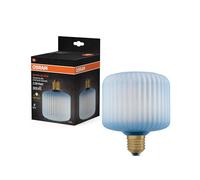 Osram Lampe LED en verre coloré DECOR FLAT, carrée Ø120mm, bleue, E27, | DECOR LED FLAT LAMP 3.5W 827 E27 Non-DIM, LED Lamps, Bleu, 120 mm dia, 25000 h, pack de 1