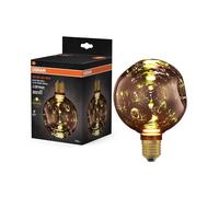 Osram Lampe LED en verre DECOR FLAT Electro Retro, petite Ø125mm, rose, | DECOR LED FLAT LAMP 3.5W 827 E27 Non-DIM, LED Lamps, Rose, 125 mm dia, 25000 h, pack de 1