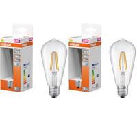 Osram Lampe LED Filament Star Edison 5,9 W 840, blanc froid 4 000 K, E27, transparente, 806 lm, angle de faisceau 360°, IP20 (Lot de 2)