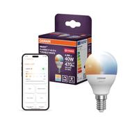 Osram Lampe LED intelligente P40 mini boule E14, 4,9 W, ZigBee 3.0, blanc réglable 2 700-6 500 K, intensité variable, contrôle par application, Alexa