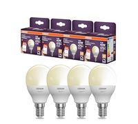 Osram Lampe LED intelligente P40 mini boule E14, 4,9 W, ZigBee 3.0, intensité variable, blanc chaud 2 700 K, contrôle par application, Alexa, Smart Home,4-Pack