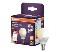 Osram Lampe LED intelligente P40 mini boule E14, 4,9 W, ZigBee 3.0, intensité variable, blanc chaud 2 700 K, contrôle par application, Alexa, Smart Home