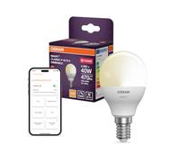Osram Lampe LED intelligente P40 mini boule E14, 4,9 W, ZigBee 3.0, intensité variable, blanc chaud 2 700 K, contrôle par application, Alexa, Smart Home