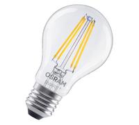 Osram Lampe LED SMART+, A60, 6 W, 2 700 K, E27, en forme d'ampoule, à filament, transparente, à intensité variable, contrôlable avec application ou assistant vocal, compatible Matter