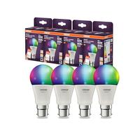 OSRAM Lampe LED SMART A60 forme d'ampoule B22D, 9 W ZigBee 3.0, RGBW 16 | SMART+ ZIGBEE Multicolor Classic, LED Lamps, Blanc, 60 mm dia, 20000 h, Pack de 4