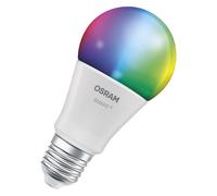Osram Lampe LED SMART+ A75 forme d'ampoule E27 RGBW, multicolore, dimmable, Matter via WiFi, application et commande vocale, 9,5 W, 16 millions de couleurs