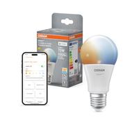 Osram Lampe LED SMART+ A75 forme d'ampoule E27 Tunable White, dimmable, contrôlable via application et voix, compatible Matter, 9,5 W, 2700-6500 K, Wi-Fi