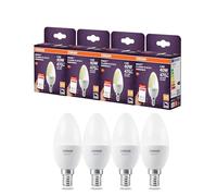Osram Lampe LED SMART B40 forme bougie E14, 4,9 W ZigBee 3.0, intensité variable 2700 K blanc chaud, contrôle par application, Alexa, Smart Home,4-Pack