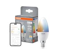 Osram Lampe LED SMART+ B40, forme bougie E14, Tunable White, contrôlable | SMART+ MATTER Tunable White Classic, LED Lamps, Blanc, 39 mm dia, 20000 h, pack de 1