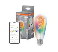 Osram Lampe LED SMART+ Edison 40 Filament E27, RGBW, compatible Matter, connexion WiFi, application et commande vocale, 4,8 W, multicolore, dimmable