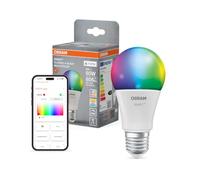Osram Lampe LED SMART+ Matter A60 forme d'ampoule 9W E27 RGBW, dimmable, contrôlable via application et voix, compatible avec Alexa, Google, Apple, WiFi