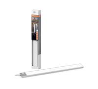 OSRAM Lampe LED sous armoire avec détecteur de mouvement et port USB 400 mm Aluminium Gris Protection CCT IP20 pour armoires et étagères