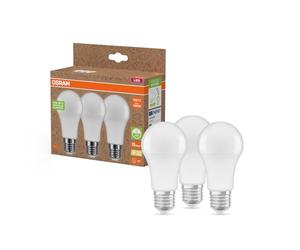 Osram Lampe LED Star A100 Recycling 14W 827, 2700K blanc chaud, E27, | LED Star Classic A 100 Recycled Plastic, LED Lamps, Blanc, 60 mm dia, 15000 h, pack de 3